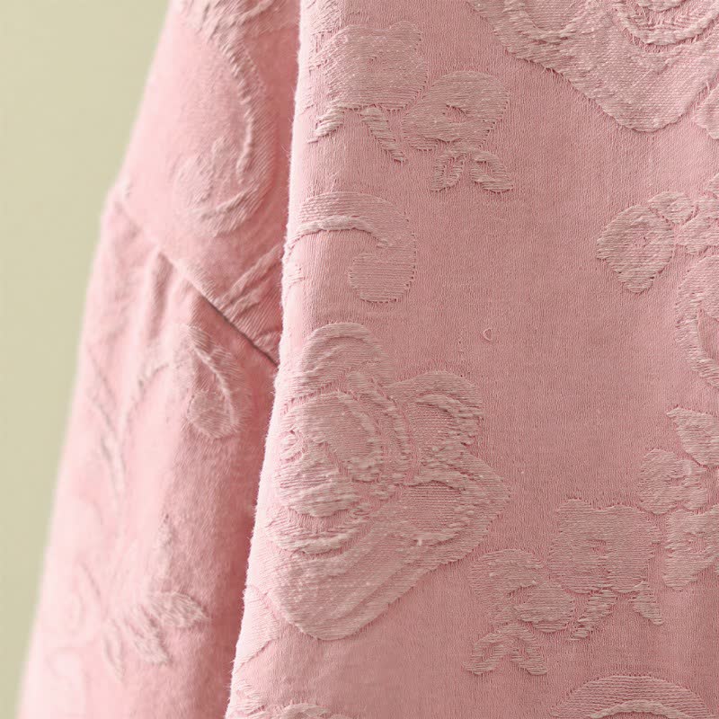 Ownkoti Vintage Cotton Linen Frog Button Lounge Top - image 7