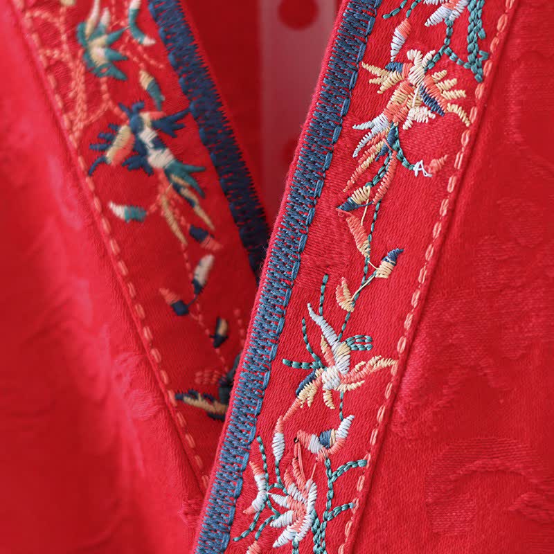 Ownkoti Vintage Cotton Linen Frog Button Lounge Top - image 11