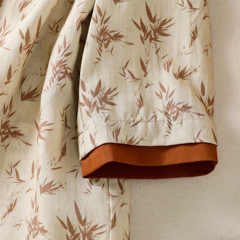 Ownkoti Floral Cross Wrap Casual Lounge Shirt - image 8