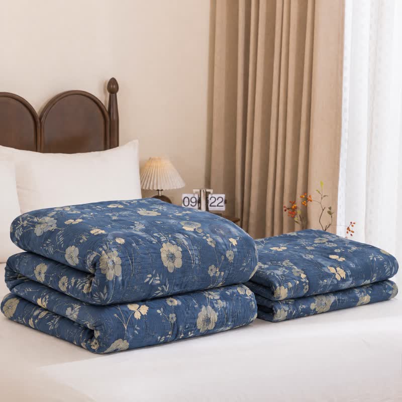 Ownkoti Reversible Blue Floral Cottage Quilt - image 17