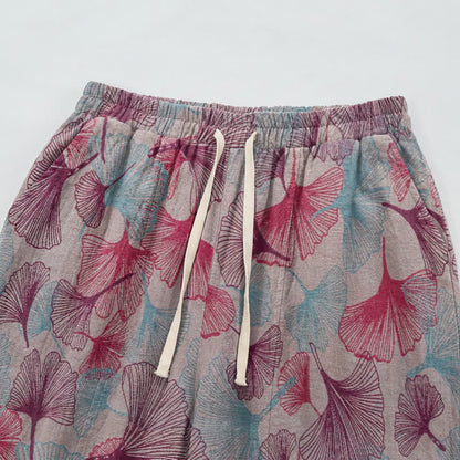 Ownkoti Relaxed Ginkgo Leaf Cotton Harem Pants - image 8