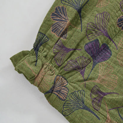 Ownkoti Retro Ginkgo Leaf Cotton Lounge Pants - image 11