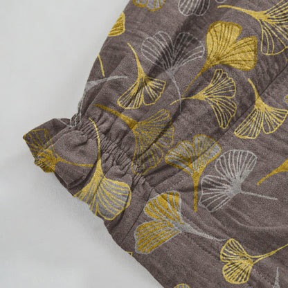 Ownkoti Retro Ginkgo Leaf Cotton Lounge Pants - image 23