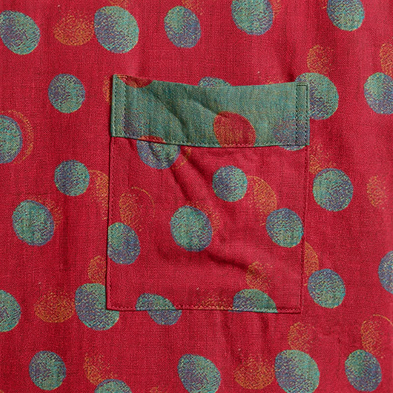 Ownkoti Vintage Polka Dot Cotton Kimono Robe - image 4