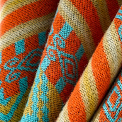 Ownkoti Colorful Geometric Woven Poncho Shawl Wrap - image 4