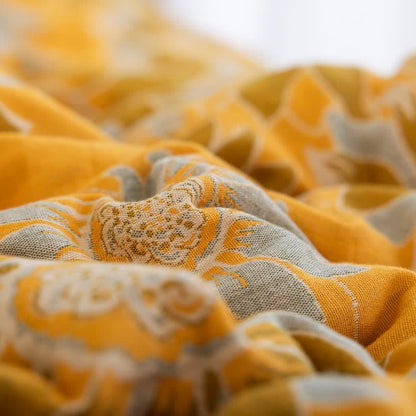 Ownkoti Vintage Orange Sunflower Cotton Gauze Quilt - image 4