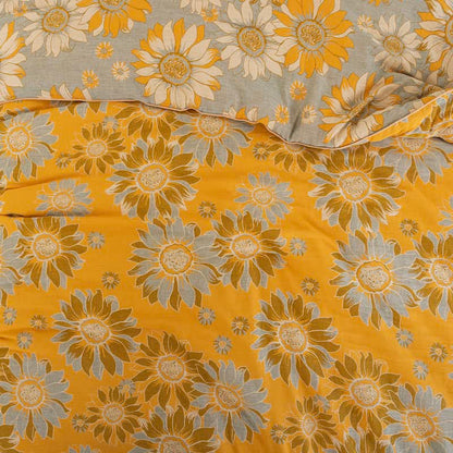 Ownkoti Vintage Orange Sunflower Cotton Gauze Quilt - image 5