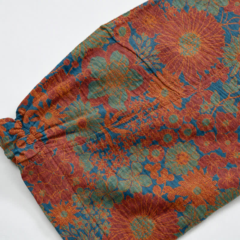 Ownkoti Artistic Ethnic Flower Cotton Lounge Pants - image 4