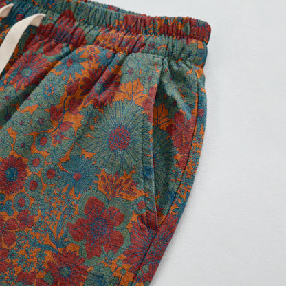Ownkoti Artistic Ethnic Flower Cotton Lounge Pants - image 9