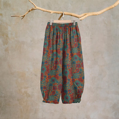 Ownkoti Artistic Ethnic Flower Cotton Lounge Pants - image 7