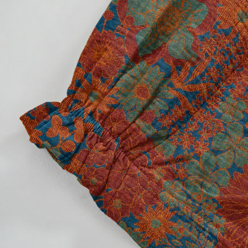 Ownkoti Artistic Ethnic Flower Cotton Lounge Pants - image 5