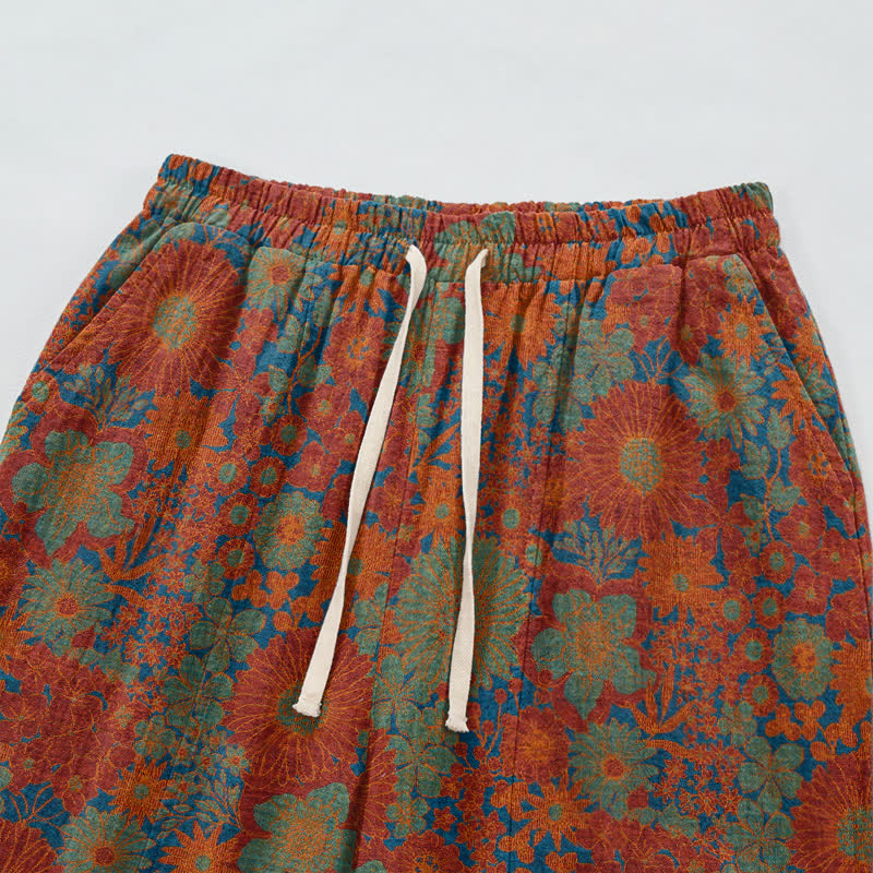 Ownkoti Artistic Ethnic Flower Cotton Lounge Pants - image 2