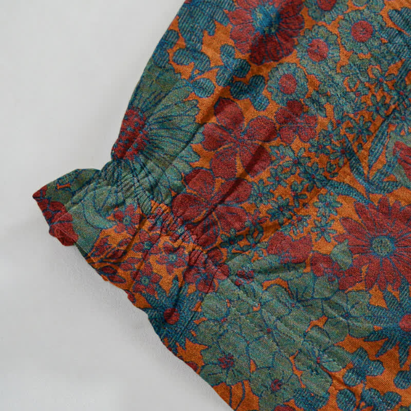 Ownkoti Artistic Ethnic Flower Cotton Lounge Pants - image 11