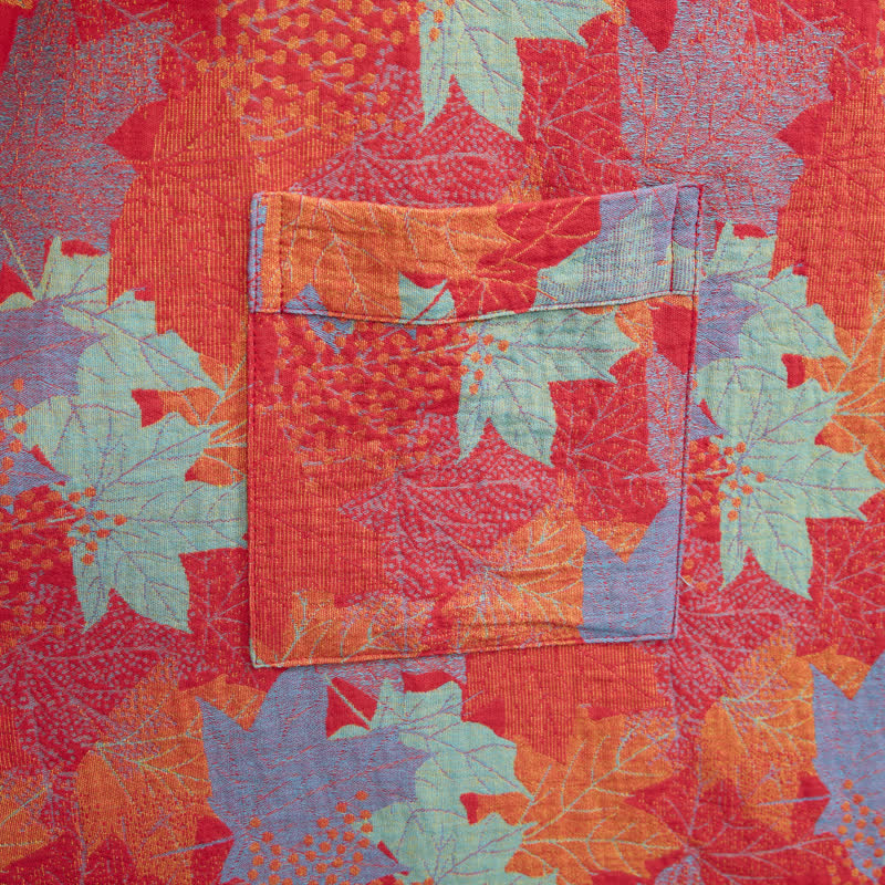 Ownkoti Autumn Maple Leaf Cotton Kimono Robe - image 6
