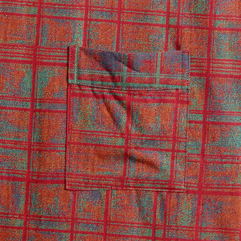 Ownkoti Red Plaid Cotton Gauze Kimono Robe - image 4