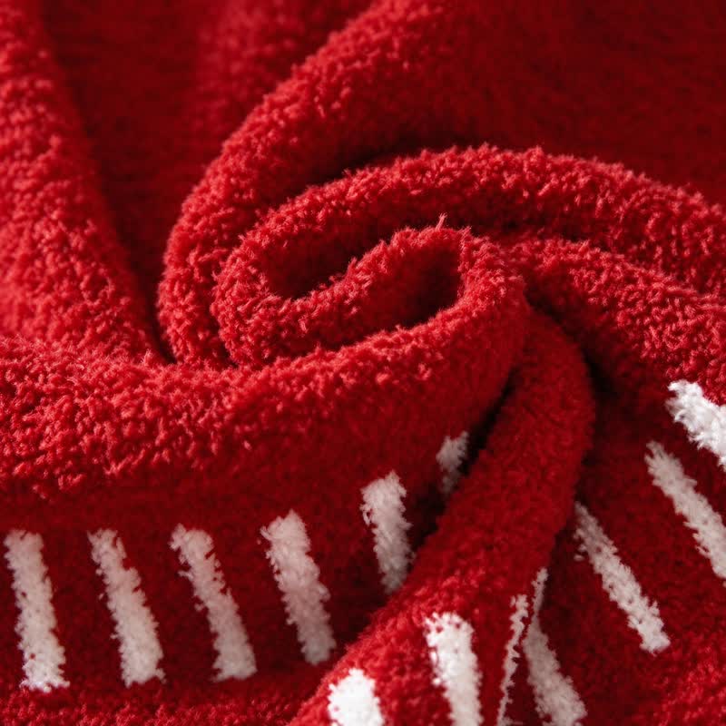 Ownkoti Red Geometric Striped Tassel Throw Blanket - image 2