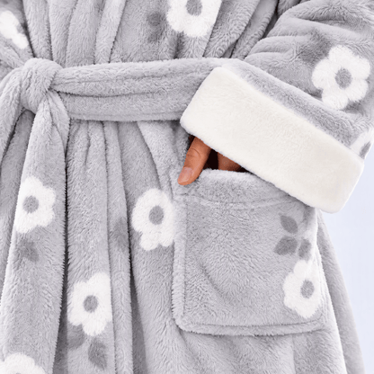 Ownkoti Soft Flower Coral Fleece Bath Robe - image 18