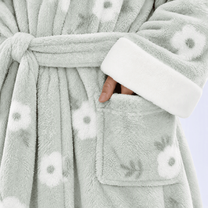Ownkoti Soft Flower Coral Fleece Bath Robe - image 12