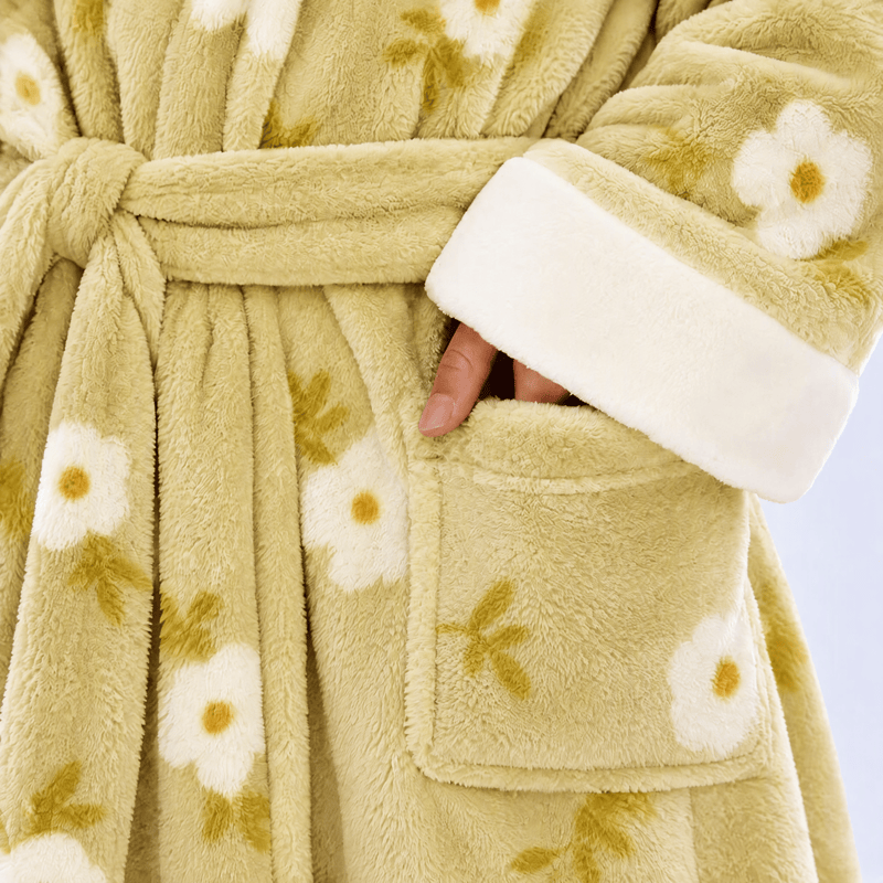 Ownkoti Soft Flower Coral Fleece Bath Robe - image 7