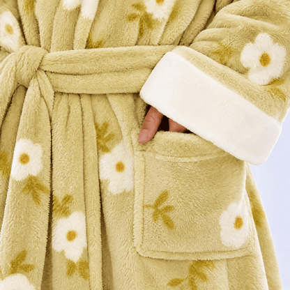 Ownkoti Soft Flower Coral Fleece Bath Robe - image 7