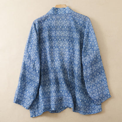 Ownkoti Casual Geometric Print Lounge Cardigan - image 1