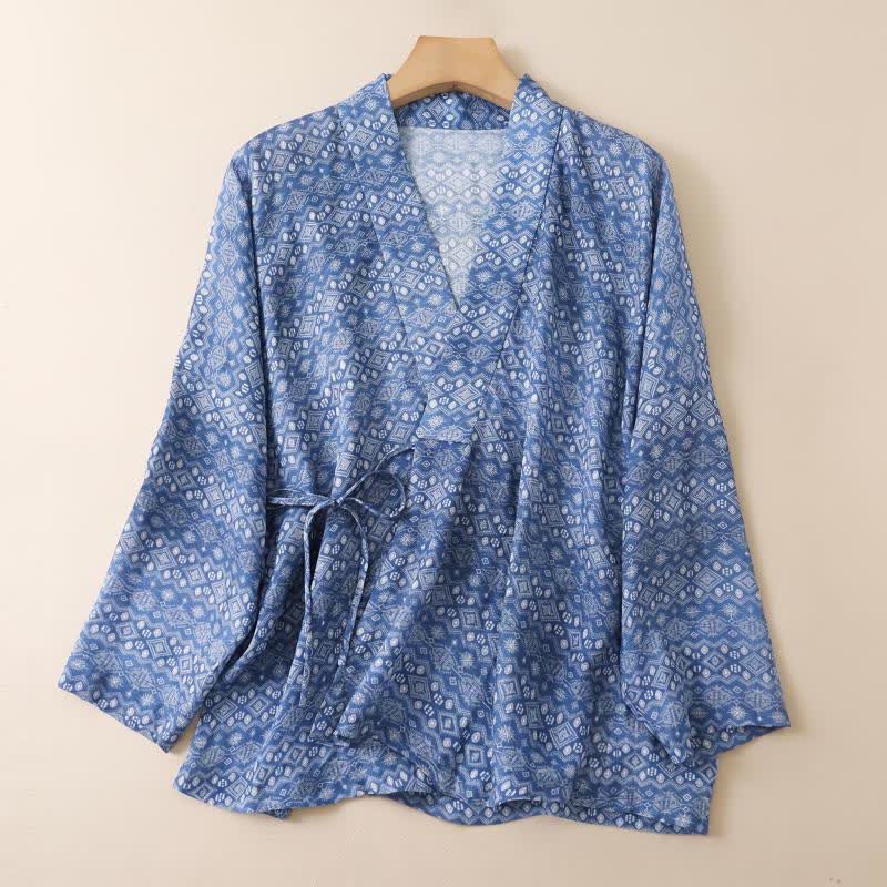 Ownkoti Casual Geometric Print Lounge Cardigan - image 0