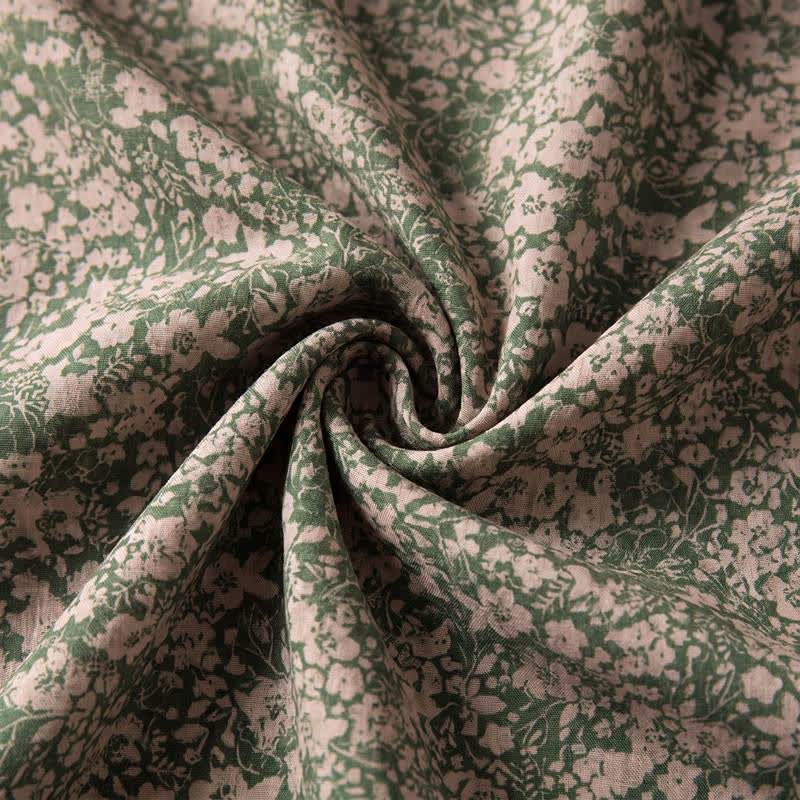 Ownkoti Vintage Floral Cross Wrap Lounge Shirt - image 2