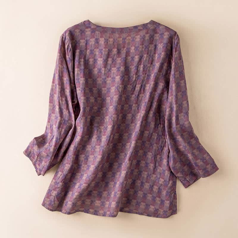 Ownkoti Vintage Cross Wrap Relaxed Lounge Shirt - image 1