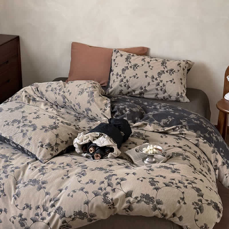Ownkoti Vintage Ginkgo Leaf Pure Cotton Bedding(4PCS) - image 6
