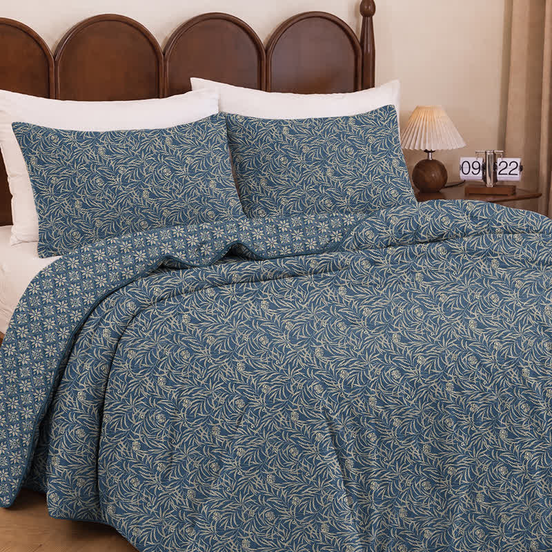 Ownkoti Botanical Flower Reversible Cotton Quilt - image 8