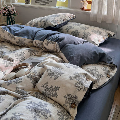 Ownkoti Vintage Botanical Linen Cotton Bedding Set - image 3