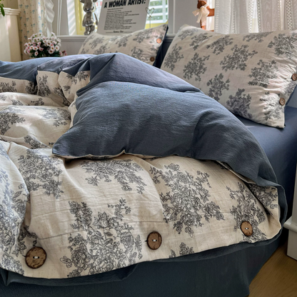Ownkoti Vintage Botanical Linen Cotton Bedding Set - image 2