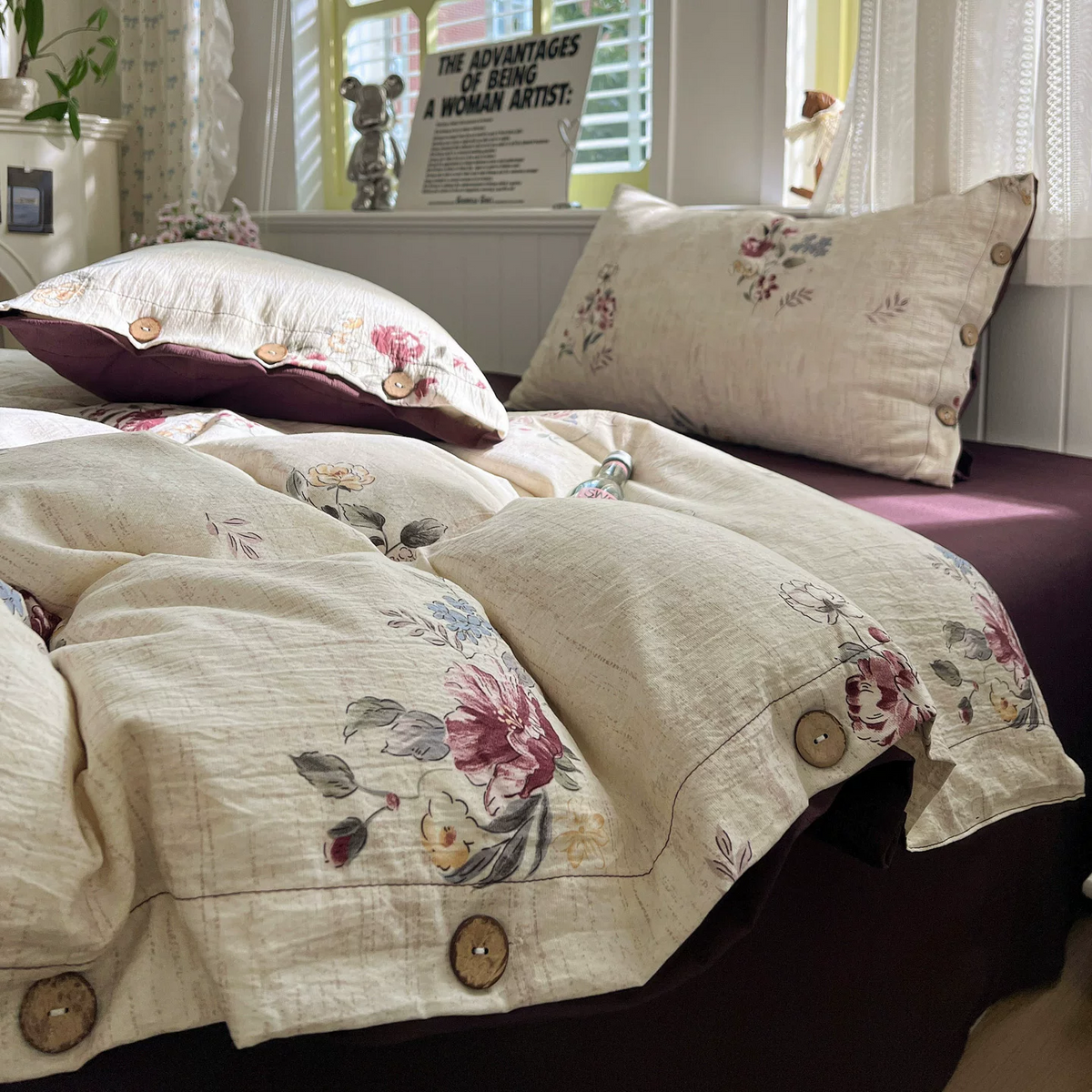 Ownkoti Botanical Dream Cotton Linen Bedding Set - image 2