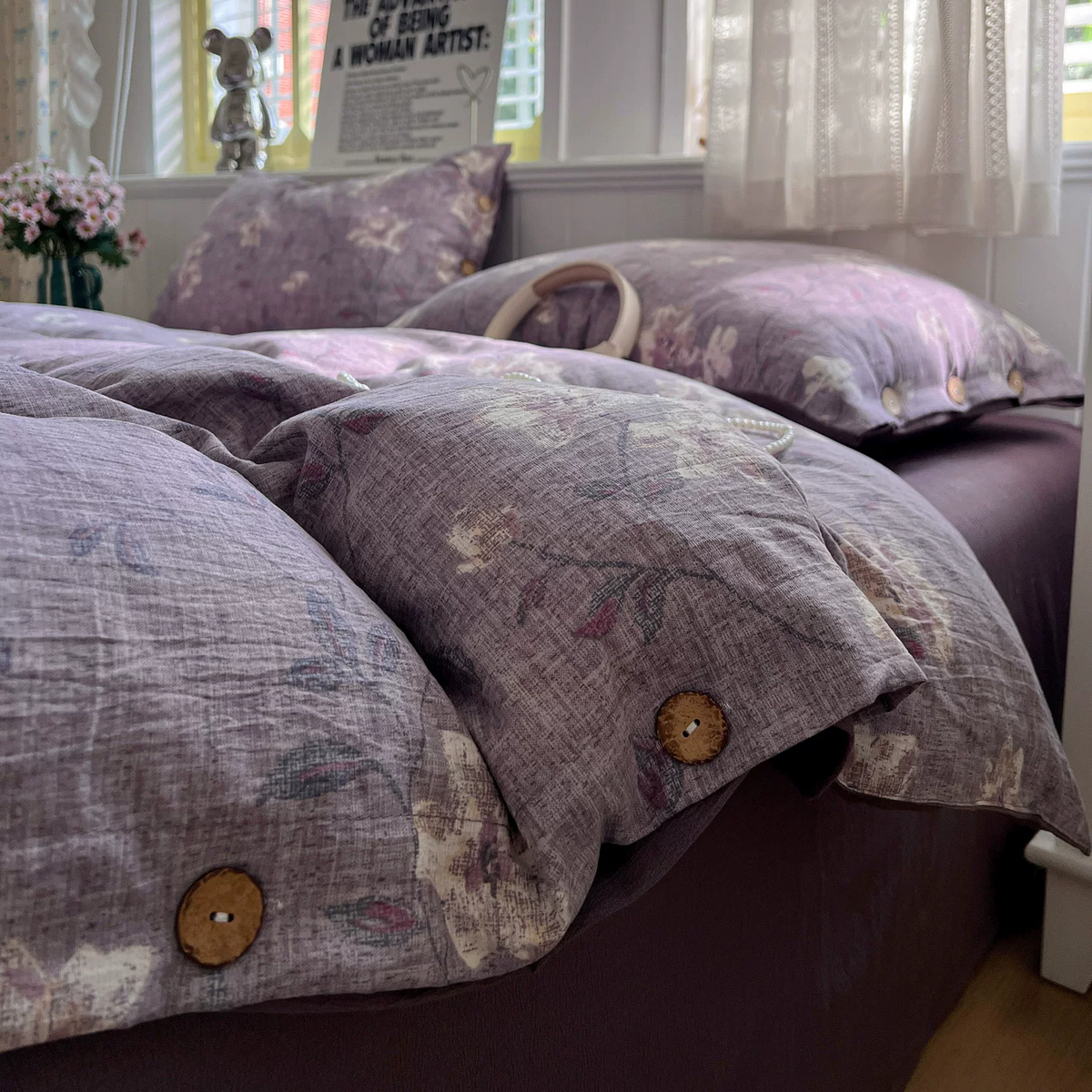 Ownkoti Vintage Farmhouse Linen Cotton Bedding Set - image 3