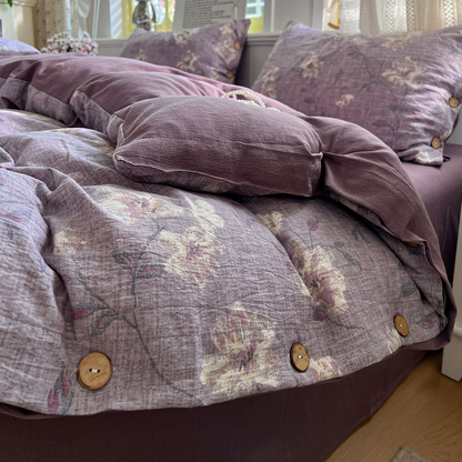 Ownkoti Vintage Farmhouse Linen Cotton Bedding Set - image 1