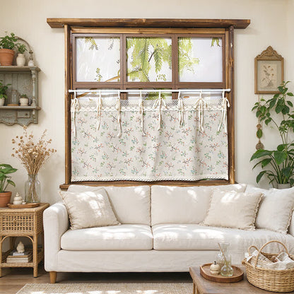 Ownkoti Gardenia Floral Tie-Up Cafe Curtain - image 4