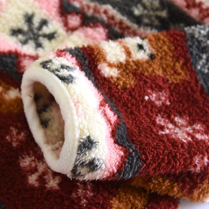 Ownkoti Christmas Snowflake & Bear Zip Hooded Fleece Robe - image 8