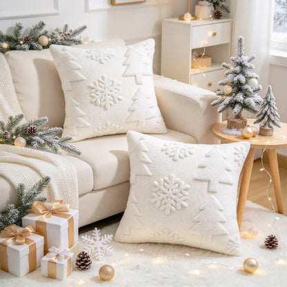 Ownkoti Christmas Tree Snowflake Embossed Pillow Cover - image 12
