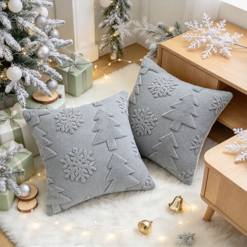 Ownkoti Christmas Tree Snowflake Embossed Pillow Cover - image 16