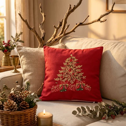 Ownkoti Christmas Tree Gift Box Pillow Cover - image 2