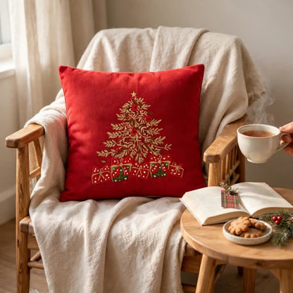Ownkoti Christmas Tree Gift Box Pillow Cover - image 3