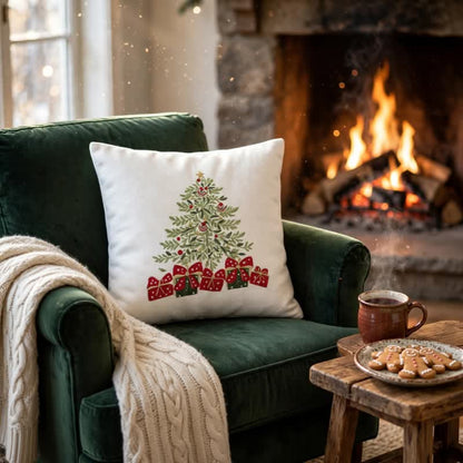 Ownkoti Christmas Tree Gift Box Pillow Cover - image 6