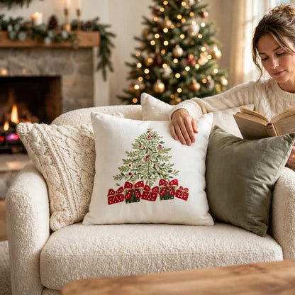 Ownkoti Christmas Tree Gift Box Pillow Cover - image 5