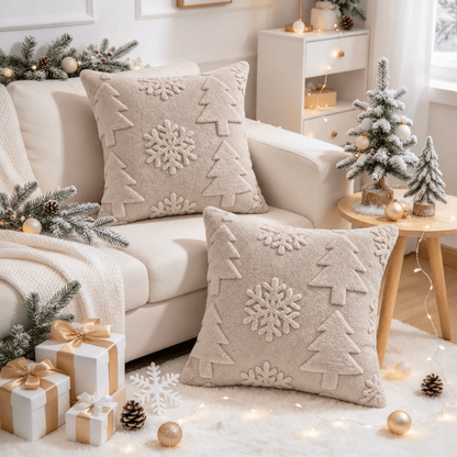 Ownkoti Christmas Tree Snowflake Embossed Pillow Cover - image 7