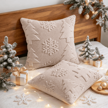 Ownkoti Christmas Tree Snowflake Embossed Pillow Cover - image 8