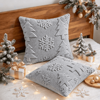 Ownkoti Christmas Tree Snowflake Embossed Pillow Cover - image 17