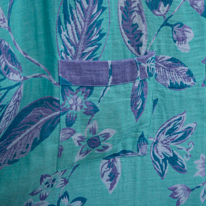 Ownkoti Blue & Purple Leaf Cotton Kimono Robe - image 6