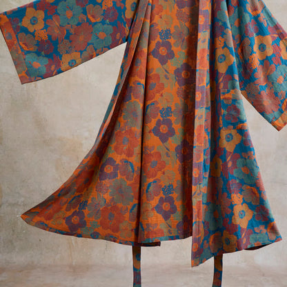 Ownkoti Vintage Flower Cotton Kimono Robe - image 12