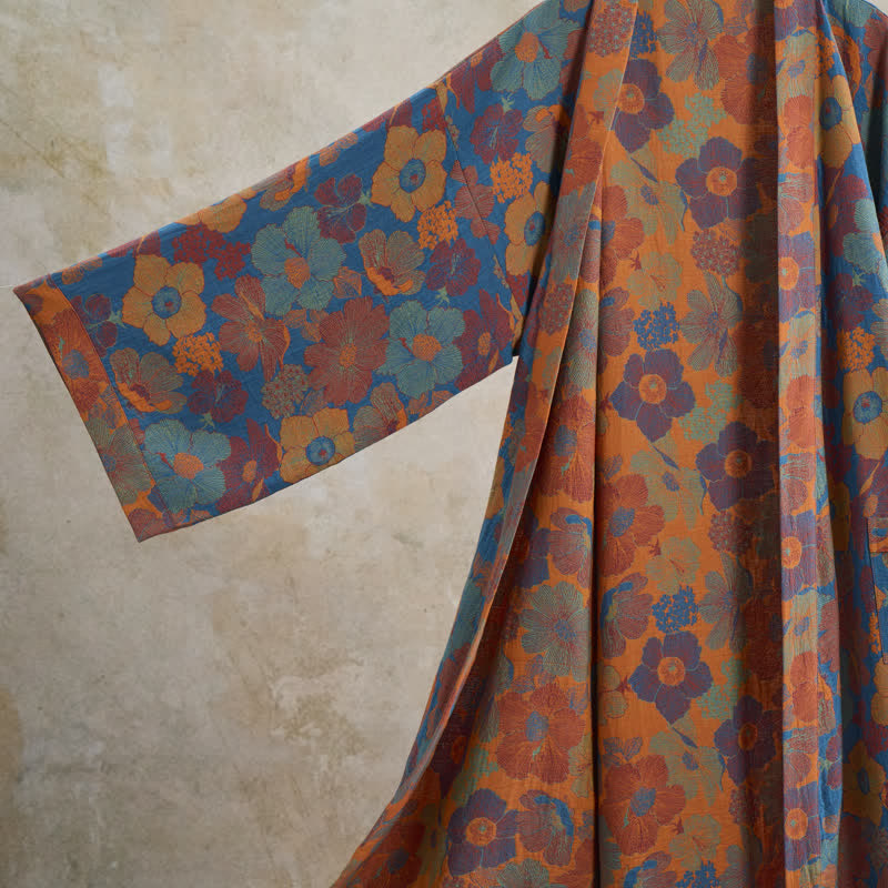Ownkoti Vintage Flower Cotton Kimono Robe - image 10