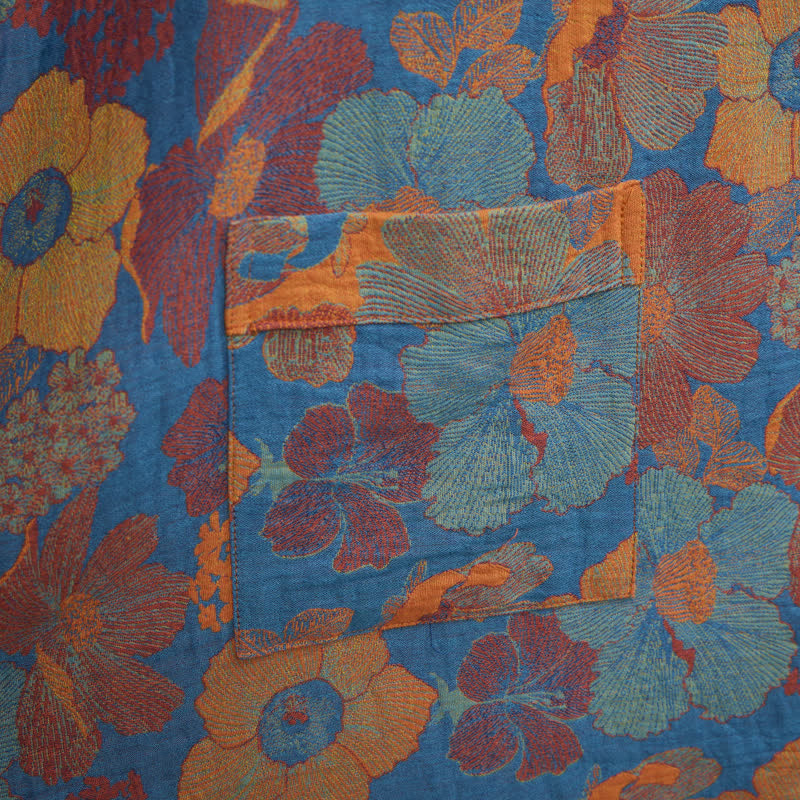 Ownkoti Vintage Flower Cotton Kimono Robe - image 13